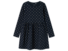 Name It dark sapphire polka dot dress